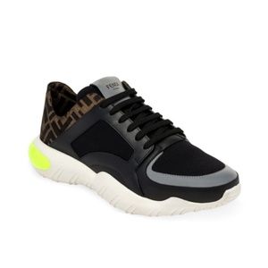 Fendi Fancy Athletic Logo Sock Sneakers